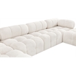 Meridian Furniture Ames Cream Boucle Fabric Modular Sectional