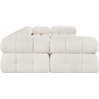 Meridian Furniture Ames Cream Boucle Fabric Modular Sectional