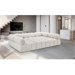 Meridian Furniture Ames Cream Boucle Fabric Modular Sectional