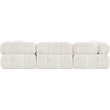 Meridian Furniture Ames Cream Boucle Fabric Modular Sectional