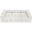 Meridian Furniture Ames Cream Boucle Fabric Modular Sectional