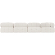 Meridian Furniture Ames Cream Boucle Fabric Modular Sectional
