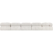 Meridian Furniture Ames Cream Boucle Fabric Modular Sectional
