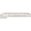 Meridian Furniture Ames Cream Boucle Fabric Modular Sectional