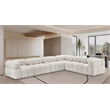 Meridian Furniture Ames Cream Boucle Fabric Modular Sectional