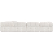 Meridian Furniture Ames Cream Boucle Fabric Modular Sectional