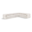 Meridian Furniture Ames Cream Boucle Fabric Modular Sectional