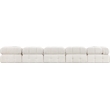 Meridian Furniture Ames Cream Boucle Fabric Modular Sectional