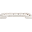 Meridian Furniture Ames Cream Boucle Fabric Modular Sectional