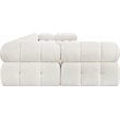 Meridian Furniture Ames Cream Boucle Fabric Modular Sectional