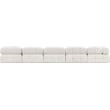 Meridian Furniture Ames Cream Boucle Fabric Modular Sectional