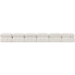 Meridian Furniture Ames Cream Boucle Fabric Modular Sectional