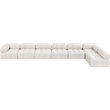 Meridian Furniture Ames Cream Boucle Fabric Modular Sectional