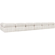 Meridian Furniture Ames Cream Boucle Fabric Modular Sectional
