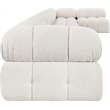 Meridian Furniture Ames Cream Boucle Fabric Modular Sectional