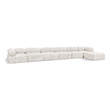Meridian Furniture Ames Cream Boucle Fabric Modular Sectional