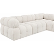 Meridian Furniture Ames Cream Boucle Fabric Modular Sectional