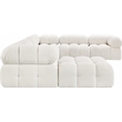 Meridian Furniture Ames Cream Boucle Fabric Modular Sectional