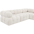 Meridian Furniture Ames Cream Boucle Fabric Modular Sectional