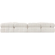 Meridian Furniture Ames Cream Boucle Fabric Modular Sectional