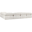 Meridian Furniture Ames Cream Boucle Fabric Modular Sectional