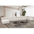 Meridian Furniture Ames Cream Boucle Fabric Modular Sectional