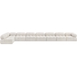 Meridian Furniture Ames Cream Boucle Fabric Modular Sectional