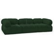 Meridian Furniture Ames Green Boucle Fabric Modular Sofa
