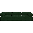 Meridian Furniture Ames Green Boucle Fabric Modular Sofa