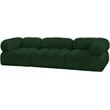 Meridian Furniture Ames Green Boucle Fabric Modular Sofa