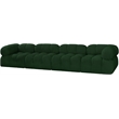 Meridian Furniture Ames Green Boucle Fabric Modular Sofa