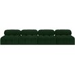 Meridian Furniture Ames Green Boucle Fabric Modular Sofa
