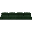Meridian Furniture Ames Green Boucle Fabric Modular Sofa