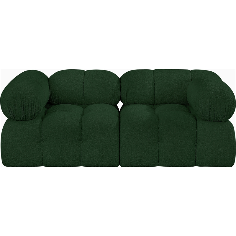 Meridian Furniture Ames Green Boucle Fabric Modular Sofa