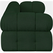 Meridian Furniture Ames Green Boucle Fabric Modular Sofa