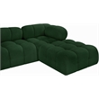 Meridian Furniture Ames Green Boucle Fabric Modular Sectional