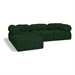 Green/4-Piece: 1 Armless Chair, 2 Corner Chair, 1 Ottoman