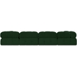 Meridian Furniture Ames Green Boucle Fabric Modular Sectional