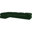 Meridian Furniture Ames Green Boucle Fabric Modular Sectional