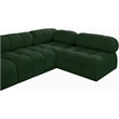 Meridian Furniture Ames Green Boucle Fabric Modular Sectional