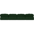 Meridian Furniture Ames Green Boucle Fabric Modular Sectional