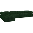 Meridian Furniture Ames Green Boucle Fabric Modular Sectional