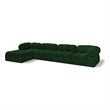 Meridian Furniture Ames Green Boucle Fabric Modular Sectional