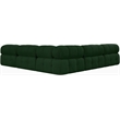 Meridian Furniture Ames Green Boucle Fabric Modular Sectional