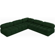 Meridian Furniture Ames Green Boucle Fabric Modular Sectional