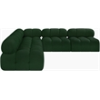 Meridian Furniture Ames Green Boucle Fabric Modular Sectional