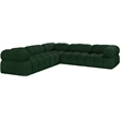Meridian Furniture Ames Green Boucle Fabric Modular Sectional