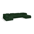 Meridian Furniture Ames Green Boucle Fabric Modular Sectional