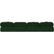 Meridian Furniture Ames Green Boucle Fabric Modular Sectional