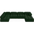 Meridian Furniture Ames Green Boucle Fabric Modular Sectional